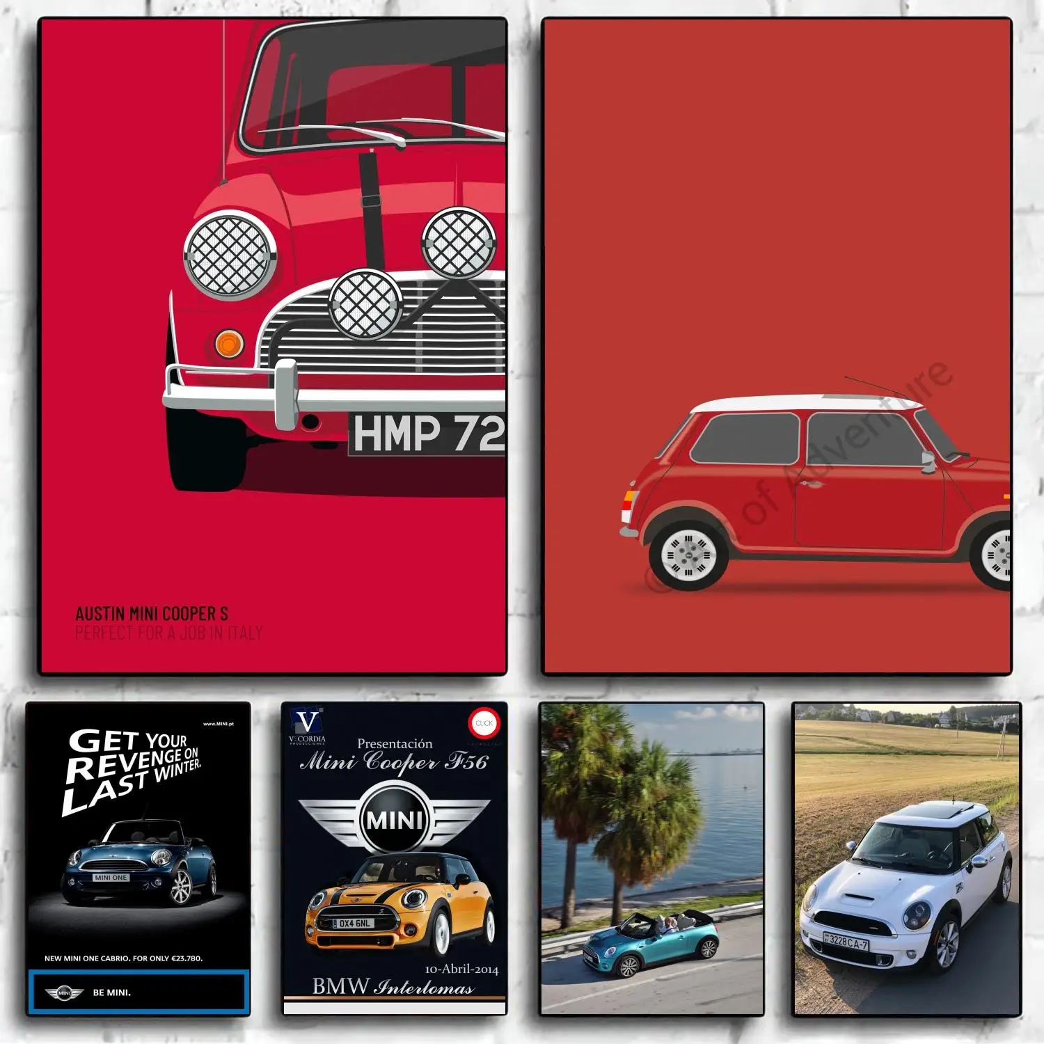 mini cooper Poster Decorative Painting Canvas Poster Wall Art Living Room Posters Bedroom Painting