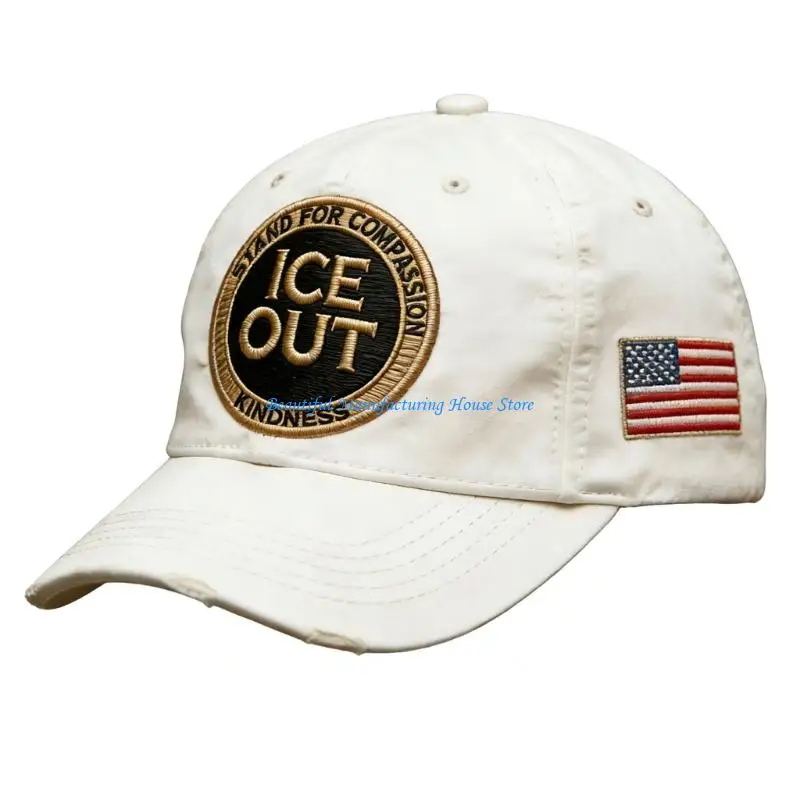 E56A Elegant Embroidered Cotton Hat Lightweight Build Great For Daily tasks