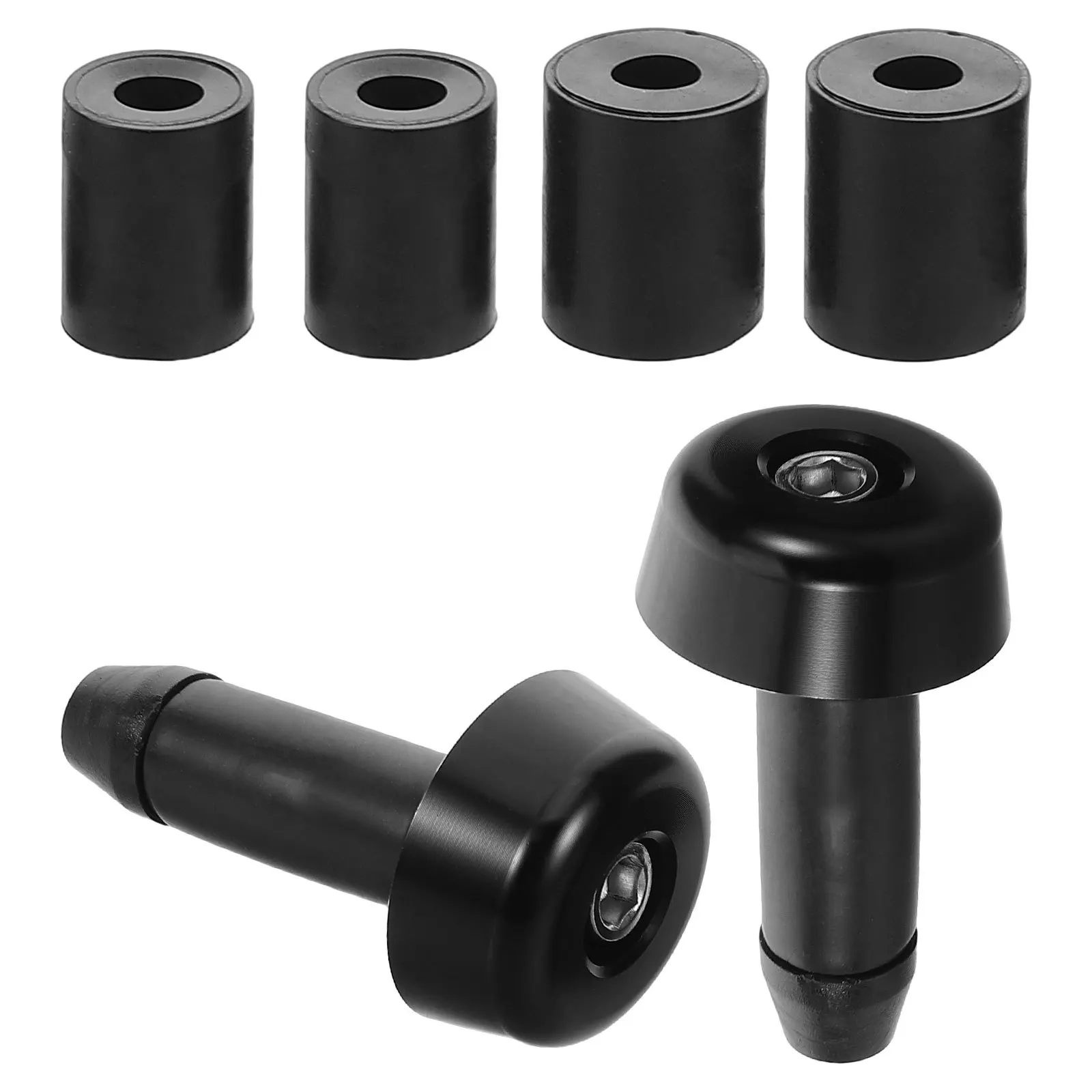 

1Set Motorcycle Handlebar End Plug Aluminum Alloy Durable Universal Fit Secure Grip Covers for Protection