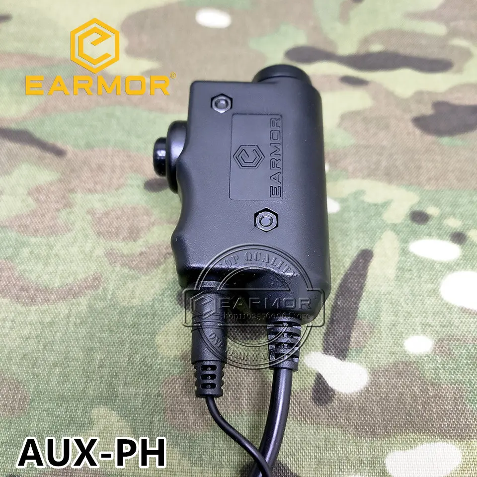 Imagem -05 - Earmor M52 Militar Over-ear Ptt Adaptador um Toque Tático Comunicações Headconjunto Ptt para Airsoft Earmor Msa Sordin 3m Peltor.