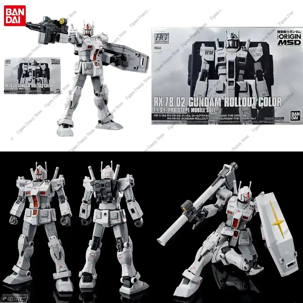 

Special Offer Bandai Gundam Model Kit Anime Figure HG GTO 1/144 RX-78-02 Rollout Color Genuine Gunpla Action Toy Figure for