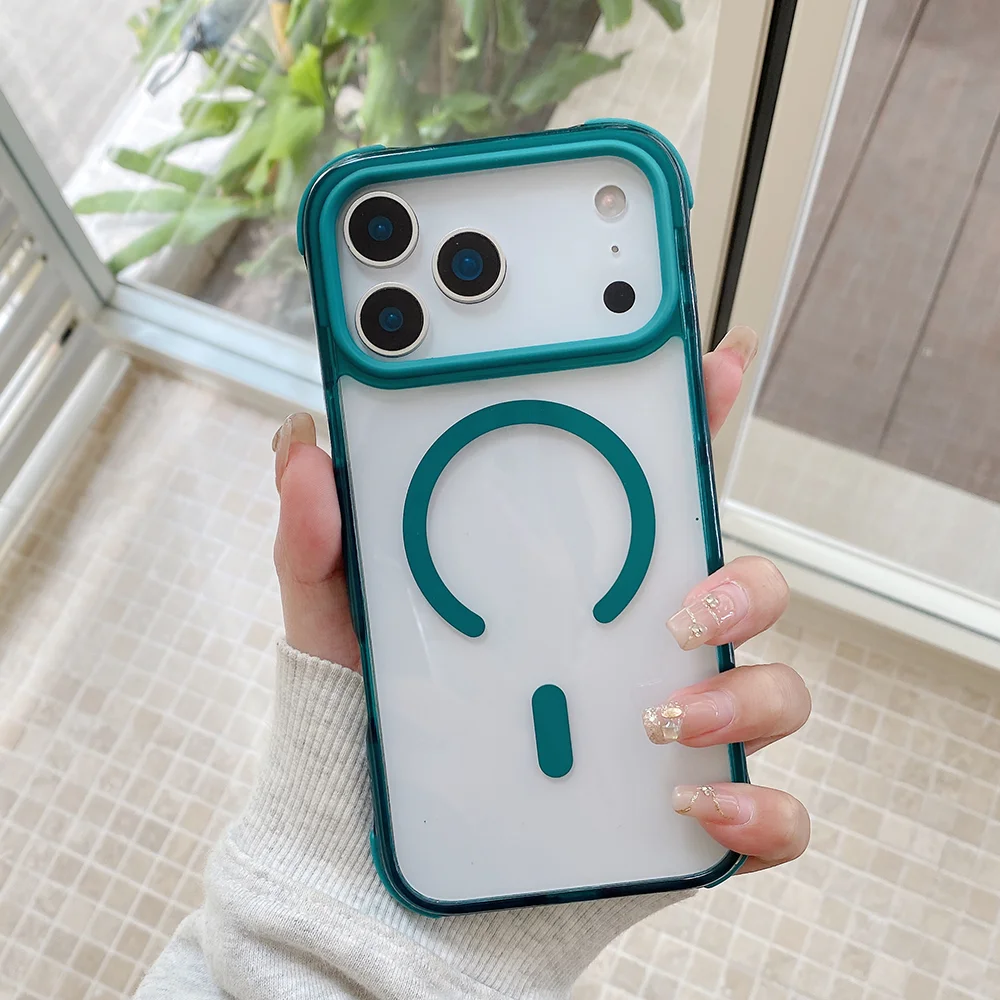 For Iphone17 acrylic mobile phone case tpe is suitable for Apple17promax high-permeability 17air airbag anti-drop magnetic shell - Image 6