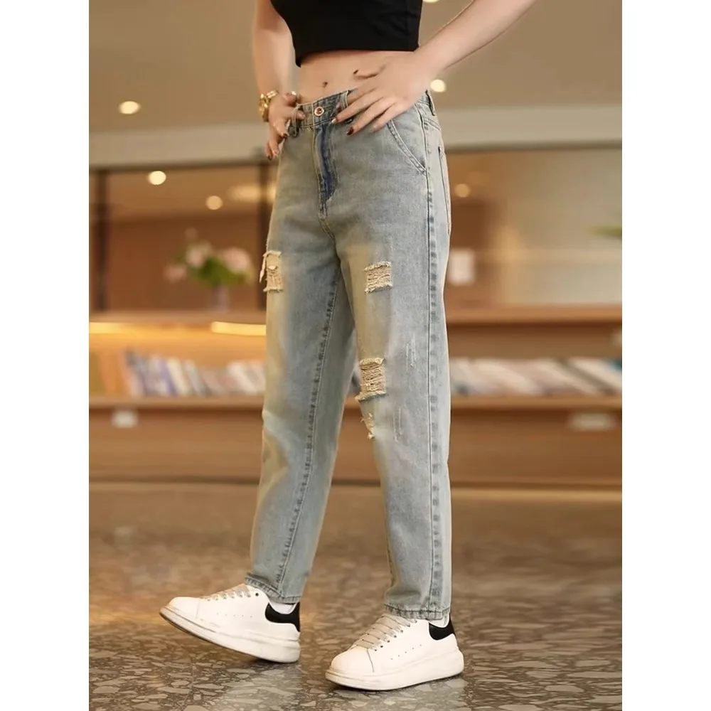 

2025 Summer Loose Washed Retro Fashion Straight American Haren Casual Pants for Men