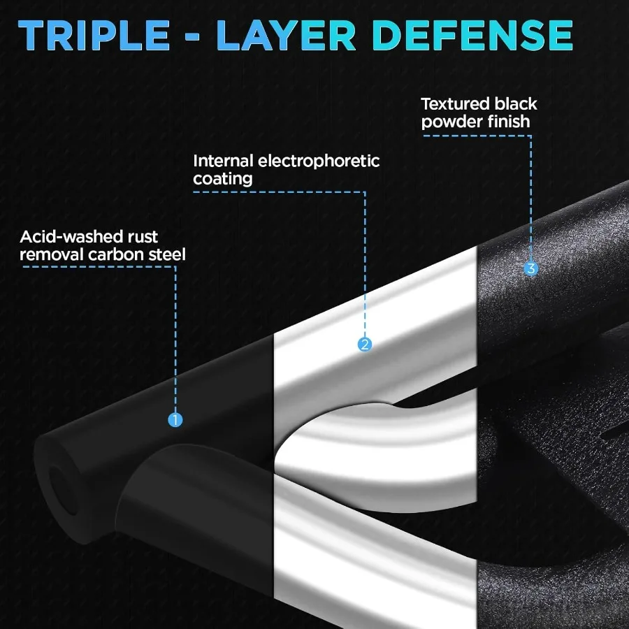 لوحات الجري خطوات جانبية متوافقة مع 20192025 دودج رام 1500 كابينة رباعية ممتدة نمط جديد لشاحنة من الفولاذ الكربوني خطوة جانبية #6