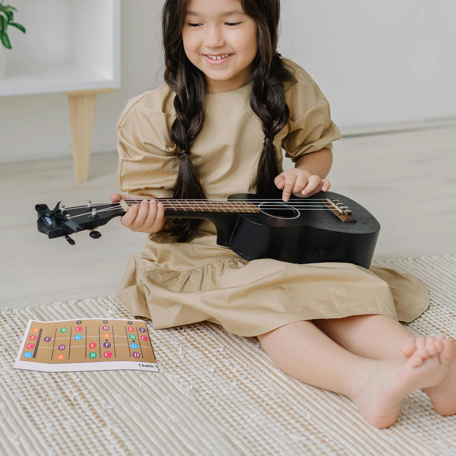 

Ukulele Scale Chord Chart with Reference Guide Book Musical Instrument Accessories