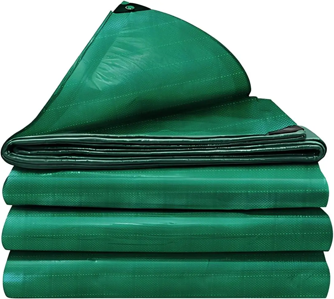 Abdeckplane Mit Ösen 680g/m2 Schwerlastplane-Wasserdicht & UV-beständig Für Camping, Boot, Garten, Holzschutz | Grsken Schutzplane