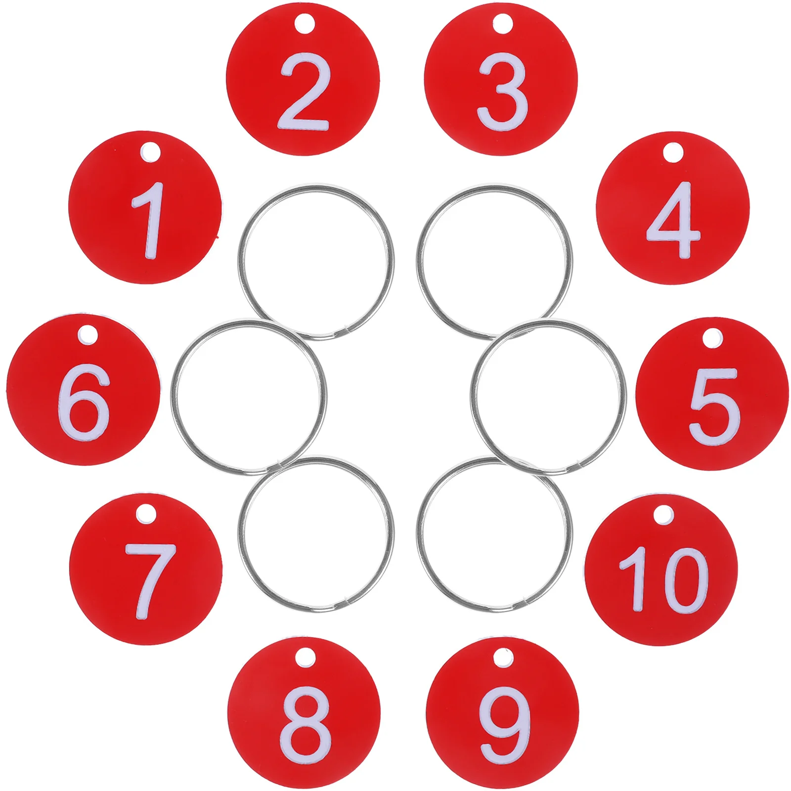 

50Sets Number Tags Acrylic Round Number Tags for Hanging Marking Identification Queue Use in Kindergartens Restaurants Shopping