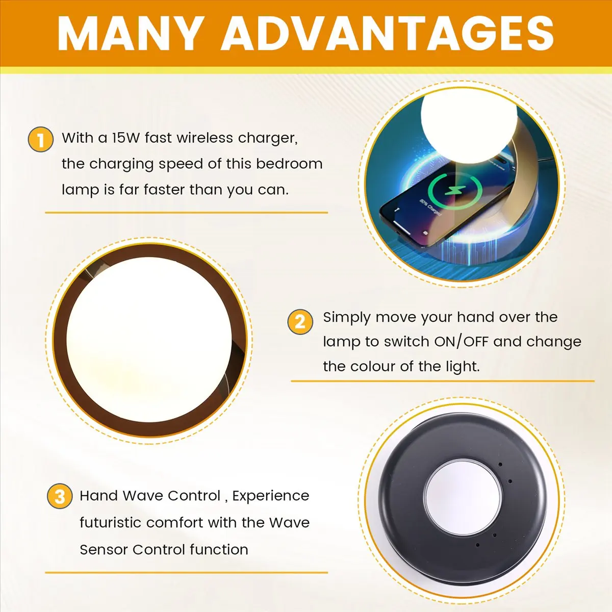 abkm-led-360-°-回転式ナイトライト-ワイヤレス充電器付き-コードレスデスクランプ-充電式led浮遊ナイトライト-グレー