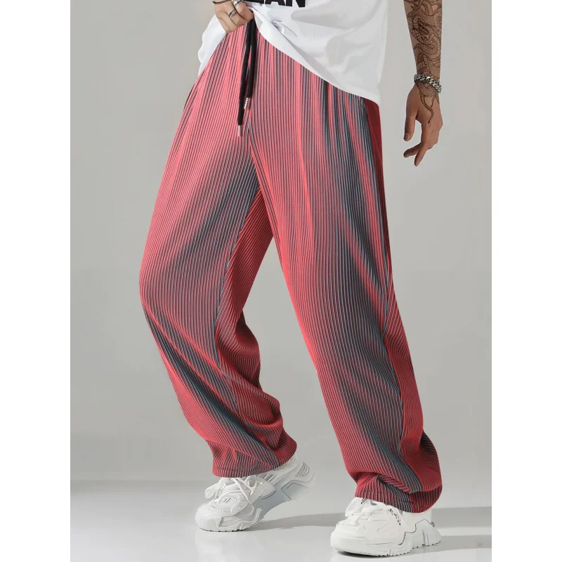 سروال كاجوال على الطراز الأوروبي والأمريكي للخريف للرجال، مقاوم للتجاعيد، غير حديد، مسامي، قابل للتمدد، مقاوم للأوساخ، Stra #6