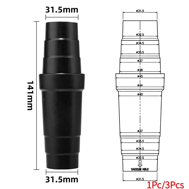 1Pc/3Pcs Universal Dust Extraction Hose Connector Adapter 31.5mm Reducer For Power Tool Sander Vacuum Cleaner.