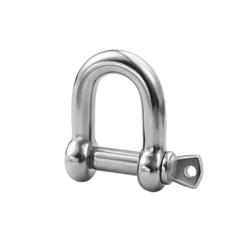 M4 M5 M6 M8 M10 M12 M14 M16 Straight D Shackle Short Stainless Steel Breaking D Rigging Shackle Hooks boat rigging hardware