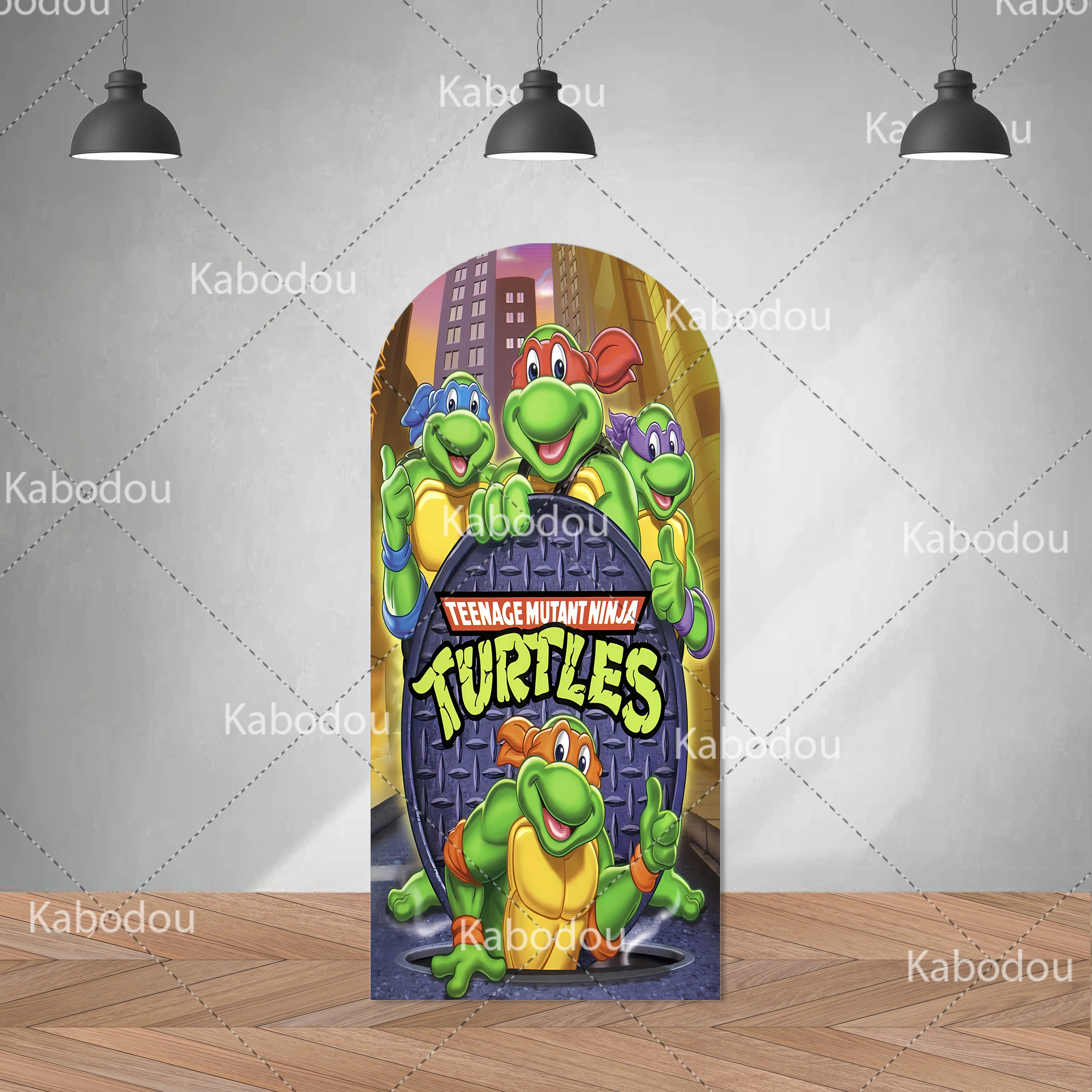 Teenages Mutant Ninja Achtergrond Boog Dubbelzijdig Kind Verjaardagsfeestje Decoratie Baby Douche Foto Fotografie Achtergrond