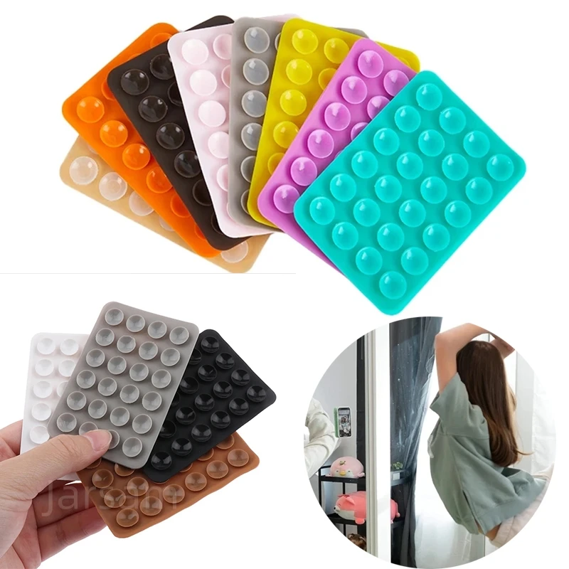 Side Silicone Suction Pad For Mobile Phone Fixture Suction Cup Backed Silicone Rubber Sucker Pad For Fixing car phone holder