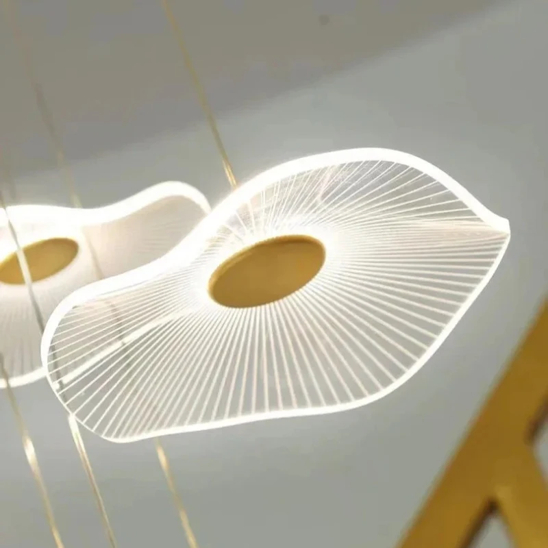 Creative Chandelier Staircase Pendant Light Living Room Coffee Shop Modern LED Light Remote Control Dimming Light Home Decor