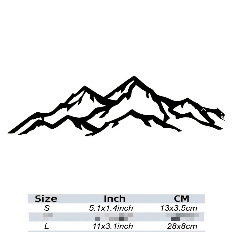 Mountain Peak Sticker 1PC Vinyl Decal Outdoor Style Car Motorcycle Laptop Waterproof Adventure Decor