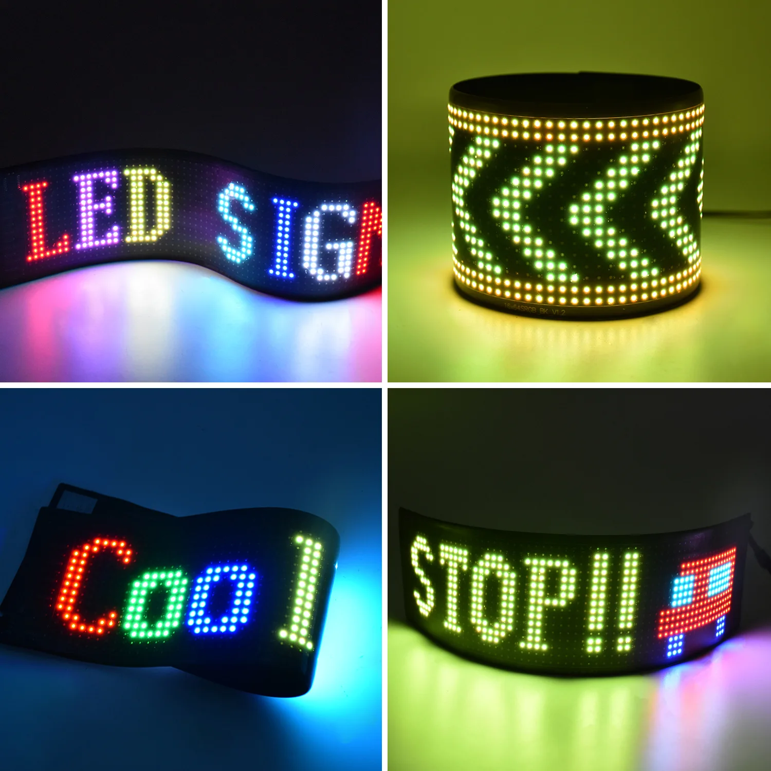 Wasserdichte LED-Matrix Pixel Panel 5VUSB flexibel adressierbar DIY-Muster Graffiti Scrolling Text Animation Display Auto Bar Dekor