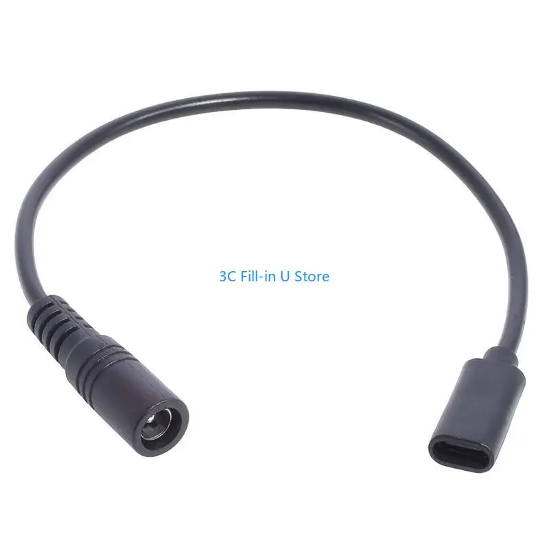G8TA 5.5x2.1mm Power Plug Waterproof Female To Type C Adapter Connector Cable 5V3A