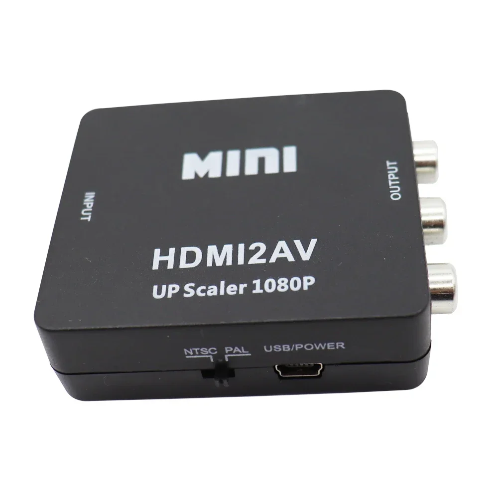 HD 1080P HDMI-متوافق مع محول RCA AV/CVBS صندوق محول فيديو صغير HDMI2AV لأجهزة PS3 VCR DVD PALMTSC PC
