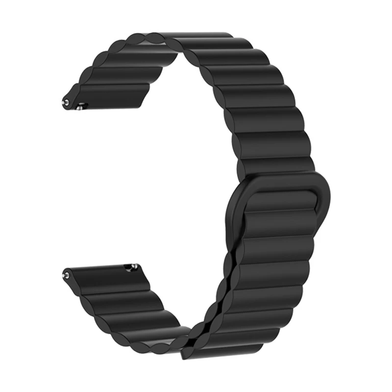 20mm Magnetic Silicone Band For Xiaomi Huami Amazfit Bip 3 S U Lite Pro Soft Watch Strap Loop For GTS 4 3 2 2e Mini GTR 42mm