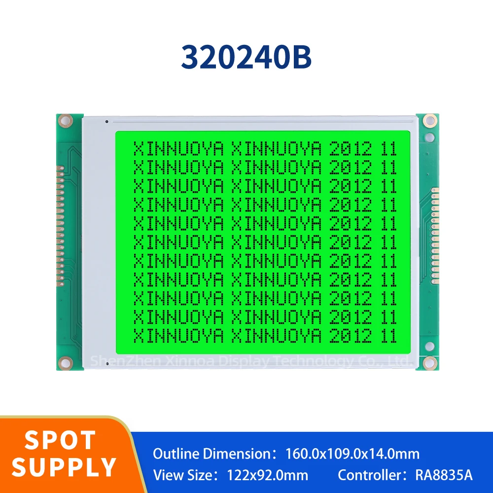 Exporting To Europe And America LCD320240B Graphic LCD Display Screen Sed1335 320X240 Emerald Green Light Black Characters