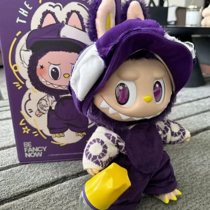 High Quality 1:1 Replica Monster LabubuSeries Fancy Purple Milan 38cm Fashion Week Vinyl Doll Ornament Replica Toy Birthday Gift