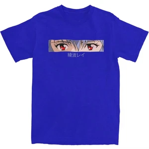 King Ayanami Eyes of Men Anime Manga T-Shirts, Evanglions, Cotton T, short-sleeved T-shirt, the neck, vintage, new arrival 10 Main Sales Evangelion Shirt - №9