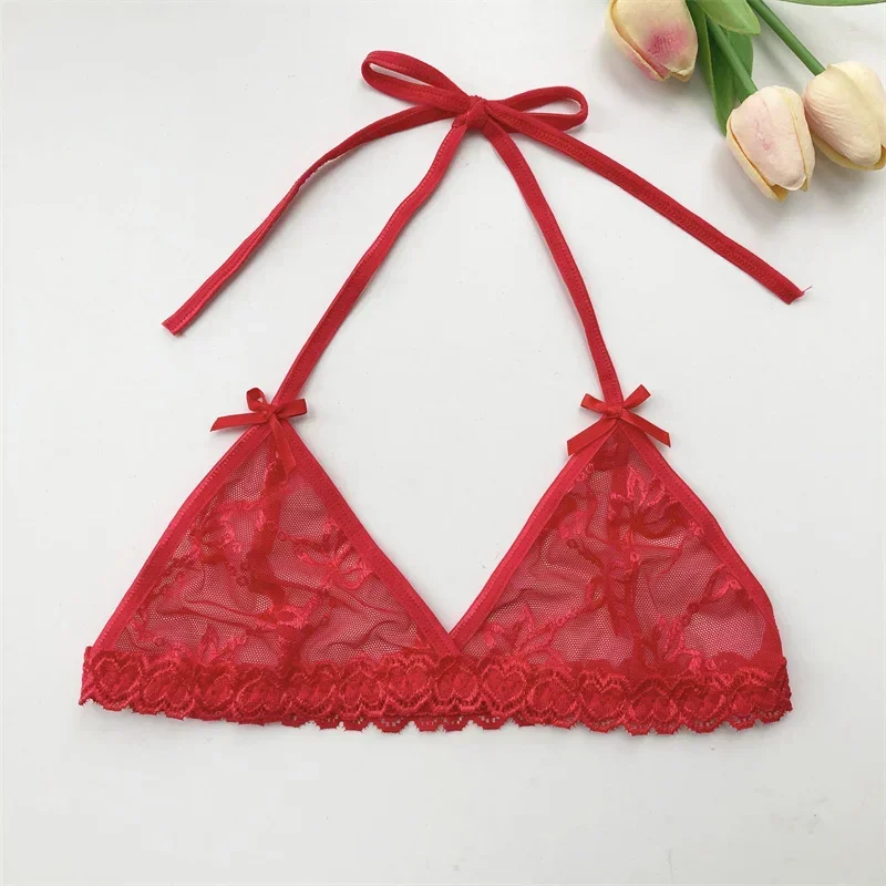 Aangepaste naam Crystal Letter BH en slipje Sets Sexy Kant Halter BH Thong Gepersonaliseerde aangepaste naam ondergoed G-String Gift
