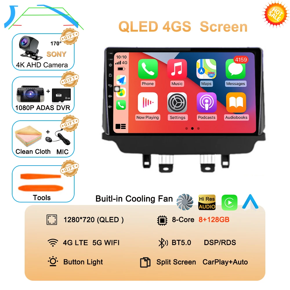 Auto radio Android 16 voor Mazda CX-3 CX3 Mazda 2 DK 2014 - 2021 Multimedia Videospeler QLED GPS Navigatie Draadloze Carplay Auto