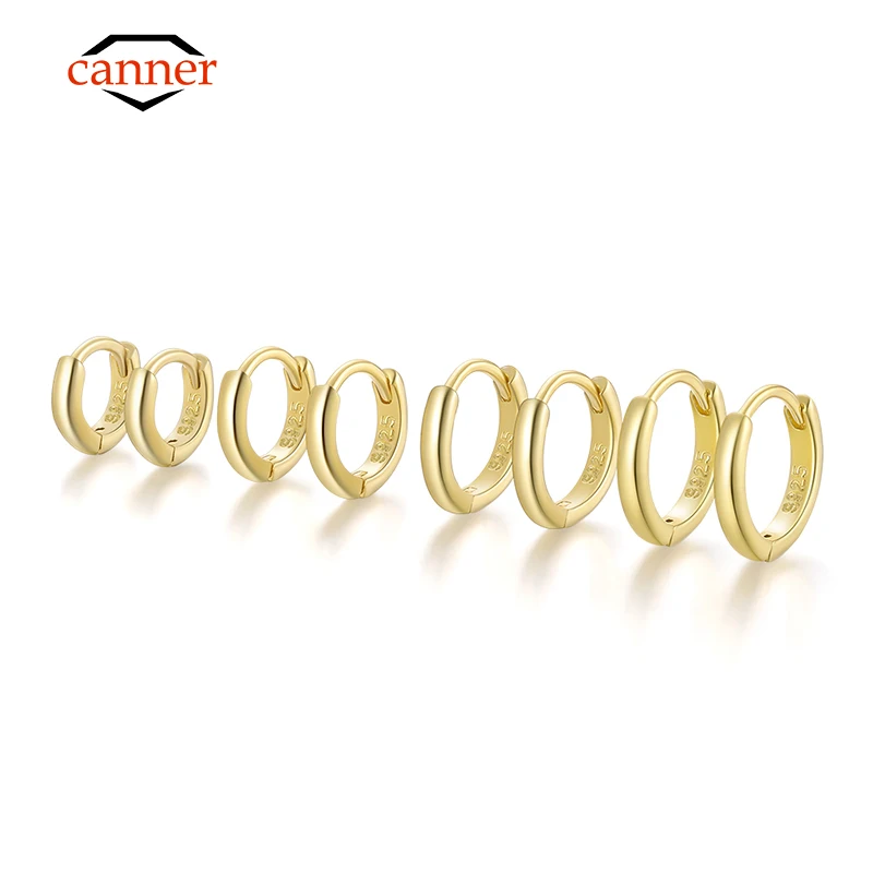 EINDOSER 5/6/7/8/9mm Echt 925 Sterling Silber Hoop Ohrringe für Frauen Piercing ohrringe Runde Kreis Ohrring Schmuck pendientes