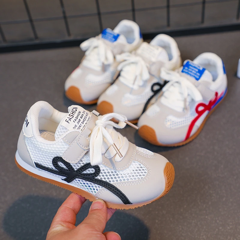 

Baby Spring/Autumn KIds Fashionable One-Step Light Sports Running Sneakers Thick Sole Daily Soft Breathable Vulcanized Shoes