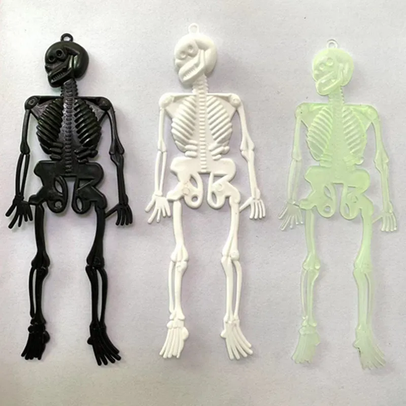 10Pcs Halloween Supplies Decoration Skeleton Pieces Fun Festival Props Model Plastic Simulation Skeleton Bone Pieces Ornaments