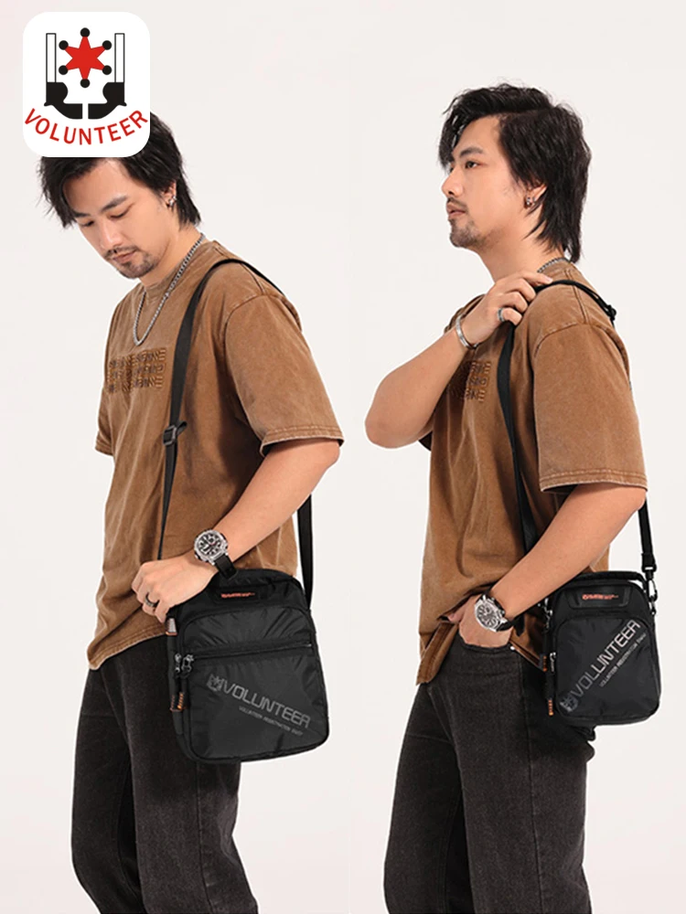 Voltunteer Shoulder Bags for Men 2023 New Waterproof Oxford Fashion Commuter Casual Outdoor Multi-pocket Cross-body Bags 1802-11