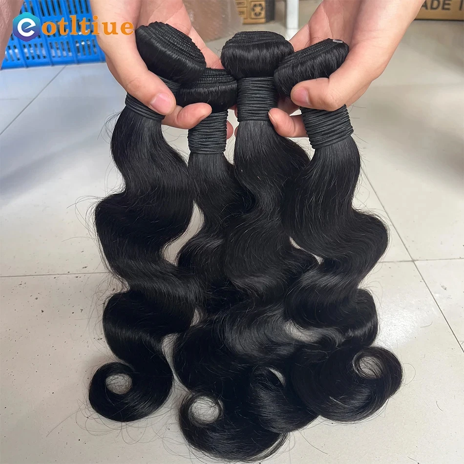 3/4 Bundels 24 26 Inch Bundels Virgin Remy Braziliaans Haar Body Wave Menselijk Haar Natuurlijke Kleur 100% Zijdeachtig Haar Pruik Extensions