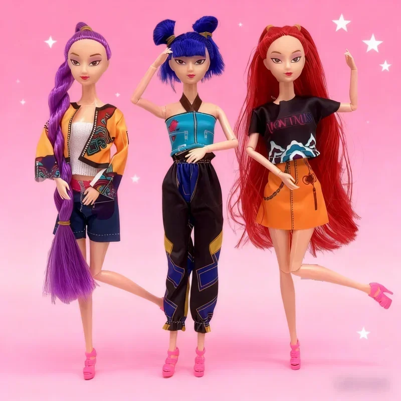 In Stock NEW Anime KPop Demon Hunters Doll Vinyl Toy Rumi Mira zoi Character vinyl mask Figurine Birthday Gift Fan Club Gifts,.,