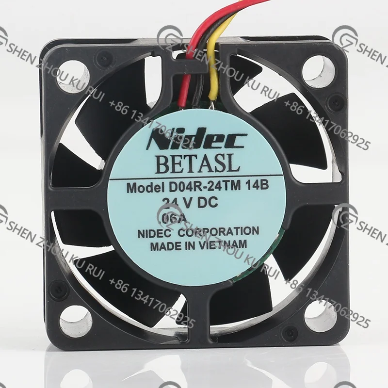 Nidec 5V 12V 48V DC24V 0.06A D04R-24TM 14B cooling fan AC EC 4015 40X40X15MM 4CM frequency converter signal detection Hydraulic