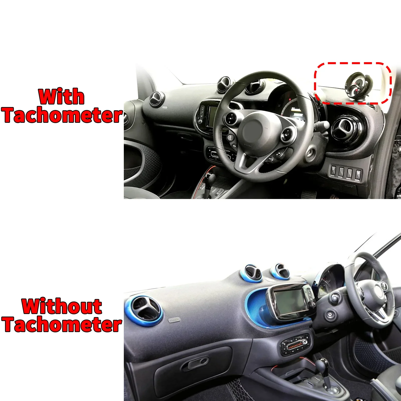 For Smart Fortwo Forfour 2014-2025 III Car Dashmat Dashboard Cover Pad DashMat Sunshade Protective Carpet Leather Accessories