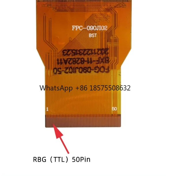 9-inch RGB 50P SH090JGI50 SH090JGI60 1024 * 600 full view IPS450 high brightness outdoor wide temperature LCD display screen