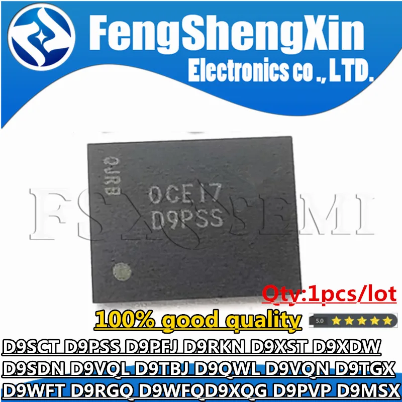 1pcs D9SCT D9PSS D9PFJ D9RKN D9XST D9XDW D9SDN D9VQL D9TBJ D9QWL D9VQN D9TGX D9WFT D9RGQ D9WFQ D9XQG D9PVP D9MSX BGA Chips