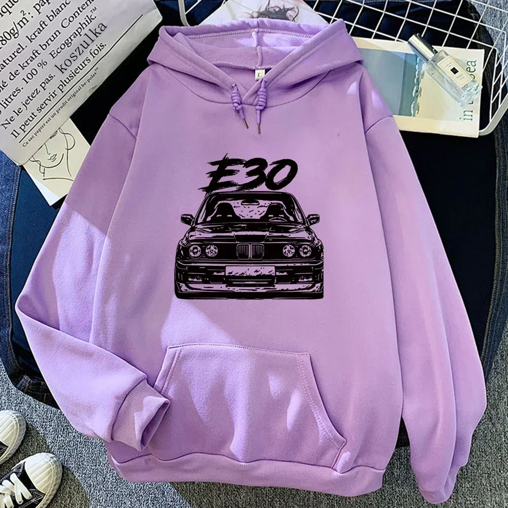 E30 Herren-Sweatshirt mit Kapuze, Rundhalsausschnitt, warmes Sweatshirt, Hip-Hop-Druck, Cartoon-Tasche, Straße, Herbst/Winter – Detail 5