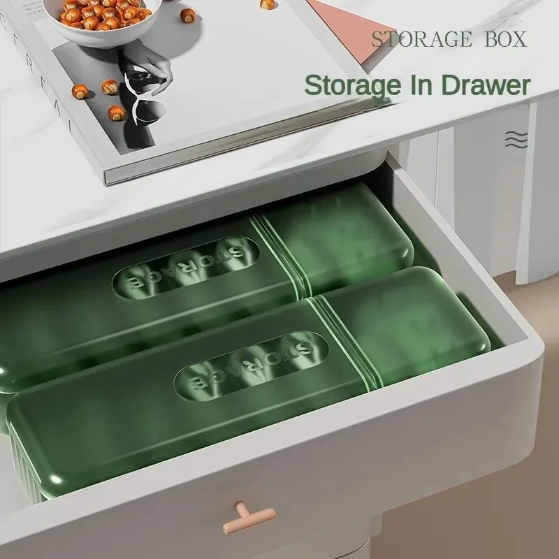 Desktop Cable Organizer Box Portable With 7 Compartment Data Cable Storage Case For Office Charger Cable Electronics Management