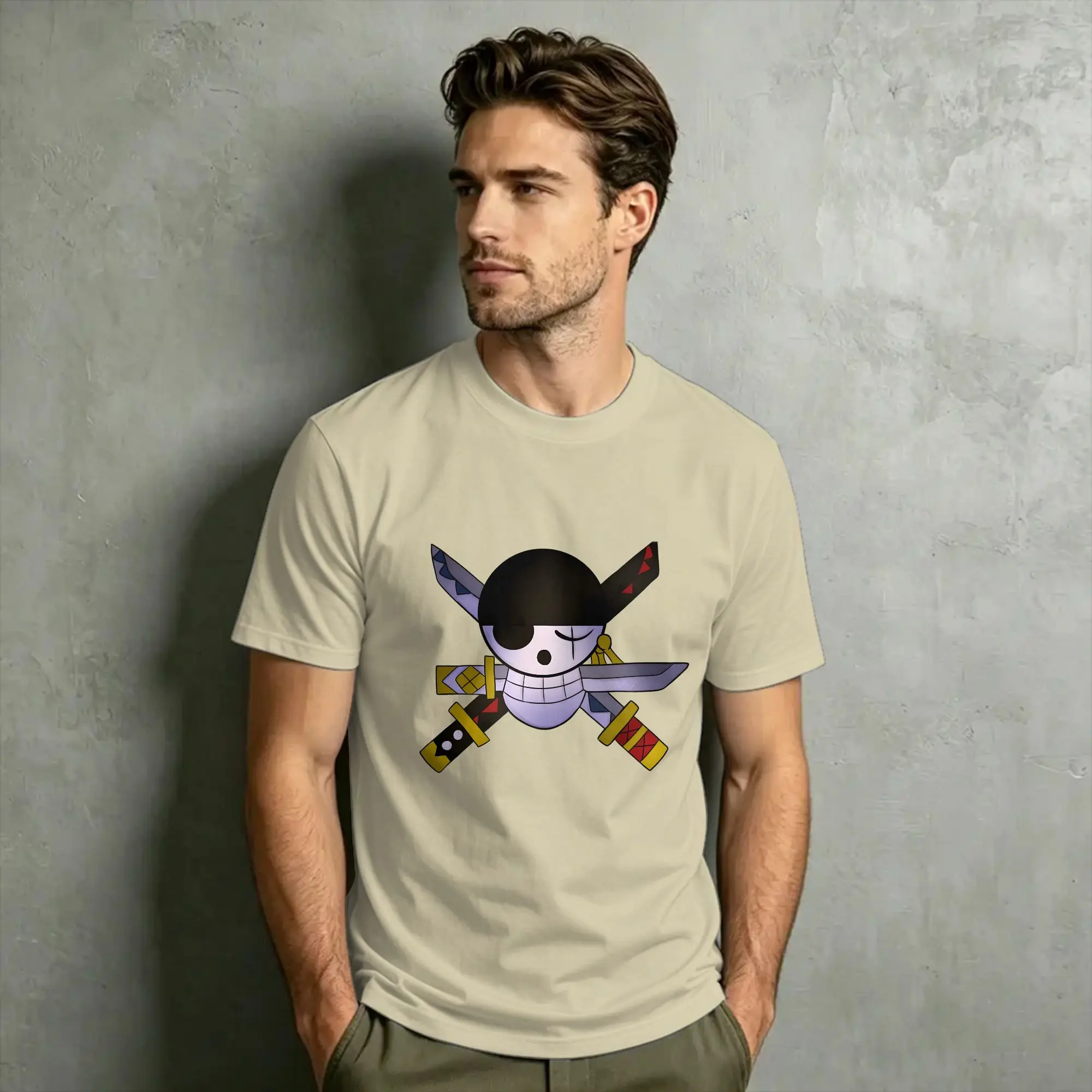 Vintage Ones Japanese Anime P-Pieces T-Shirt Men Crewneck Cotton T Shirt  Short Sleeve Tees Gift Idea Tops