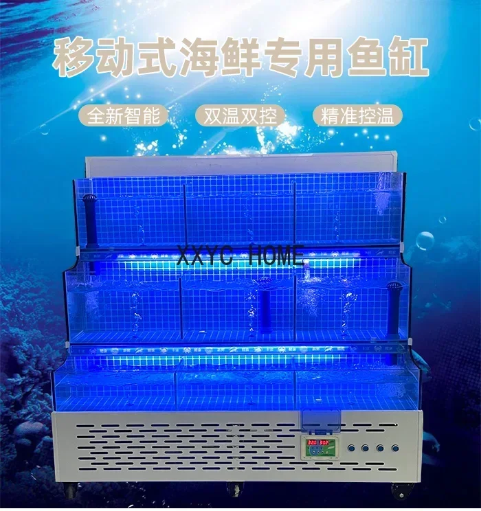 

Commerciële Koelkast Geïntegreerd Supermarkt Aquarium Schelpdieren Zwembad Mobiel Zoet Water Zeewater Aquarium