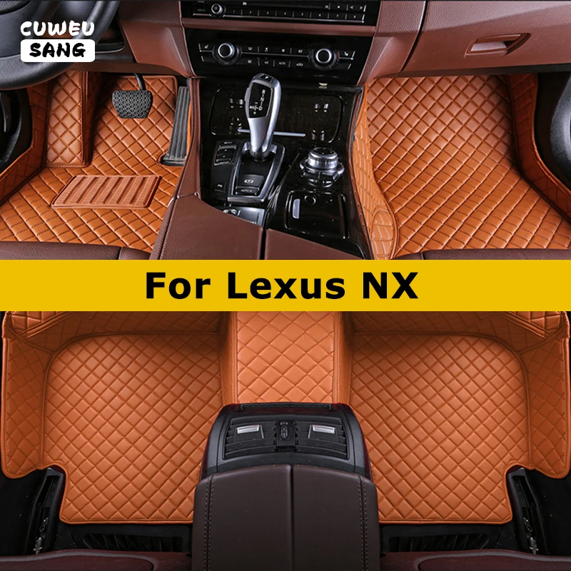 CUWEUSANG Custom Car Floor Mats For Lexus NX NX200t NX250 NX300 NX300h NX350 NX350h NX450h Auto Carpets Foot Coche Accessorie