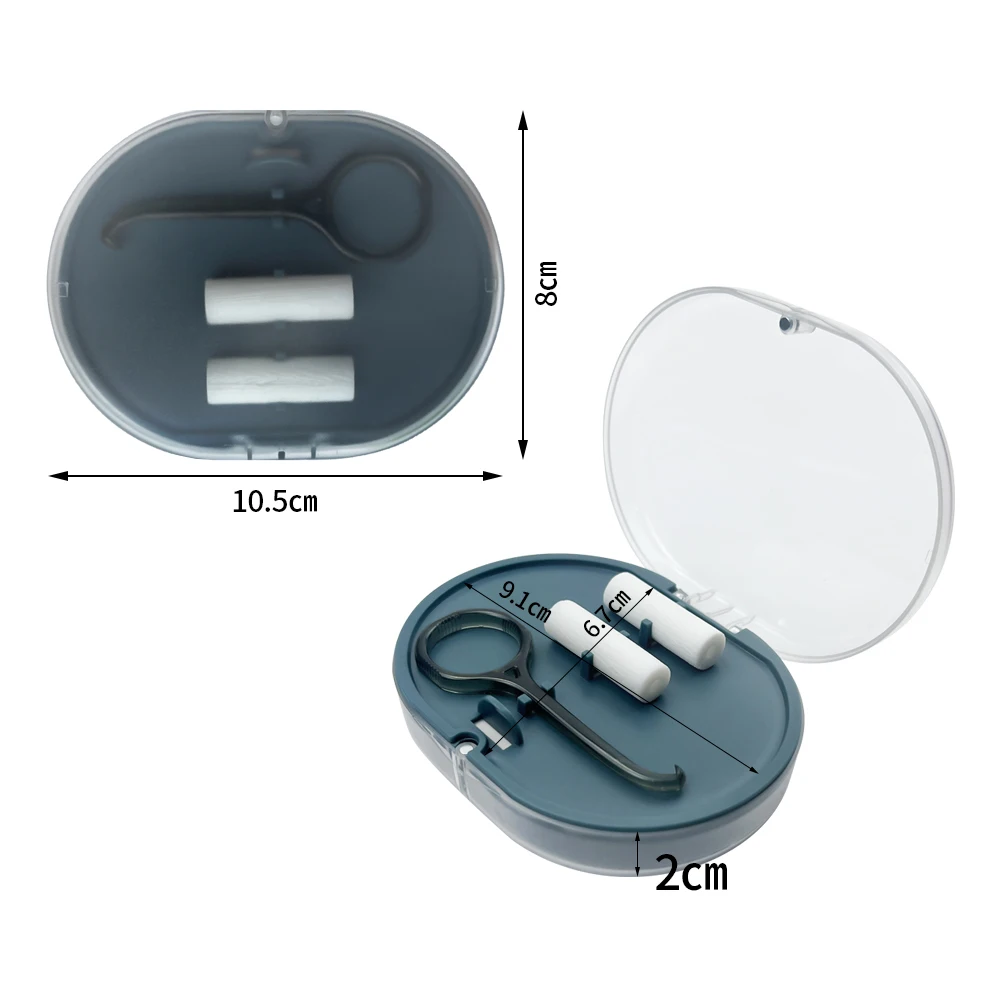 2 Layers Orthodontic Retainer Braces Storage Box With Hook Chew Stick Denture Cleaning Tooth Storage Portable Case  Waterproof