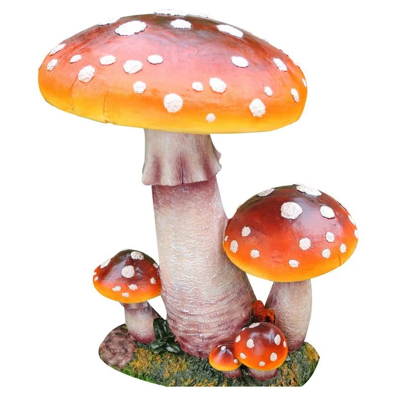 Garden Ornaments, Resin Simulation Mushroom Sculptures, Characteristic Handicrafts, Outdoor Courtyard Landscape Decoration