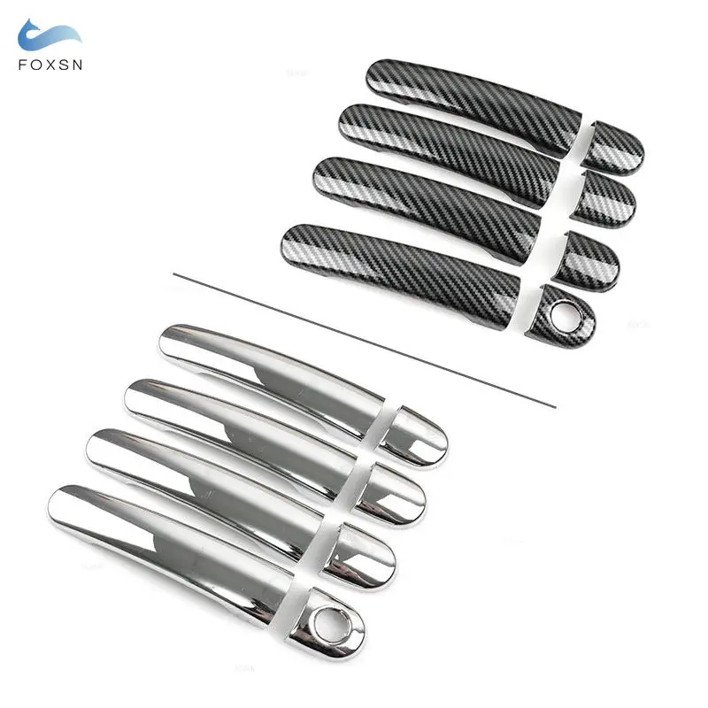 For VW Golf 4 Jetta Bora MK4 Rabbit A4 1J Passat B5 Polo ABS Chrome / Carbon Style Exterior Door Handle Covers Protective Trim