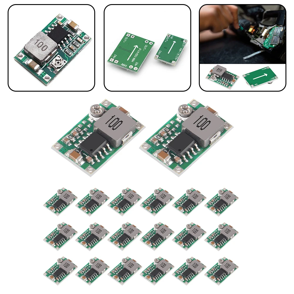 20pcs Mini360 Converter 3A DC-DC Adjustable Voltage 4.75V-23V To 1V-17V Step-down Power Converter Module For LED Lighting DIY