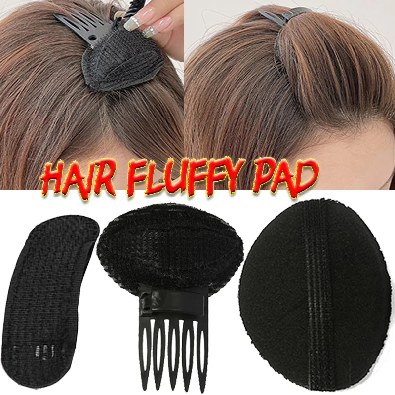 Hair Fluffy Invisible Clip Puff Head Cushion Sponge pad Bun Bump It Up Volume Hair Base Comb for Women Girl Hair Accessories