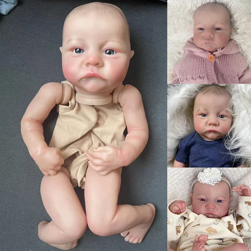 

19inch Levi Awake Already Painted Reborn Doll Parts Lifelike Baby 3D Painting with Visible Veins Cloth Body Included