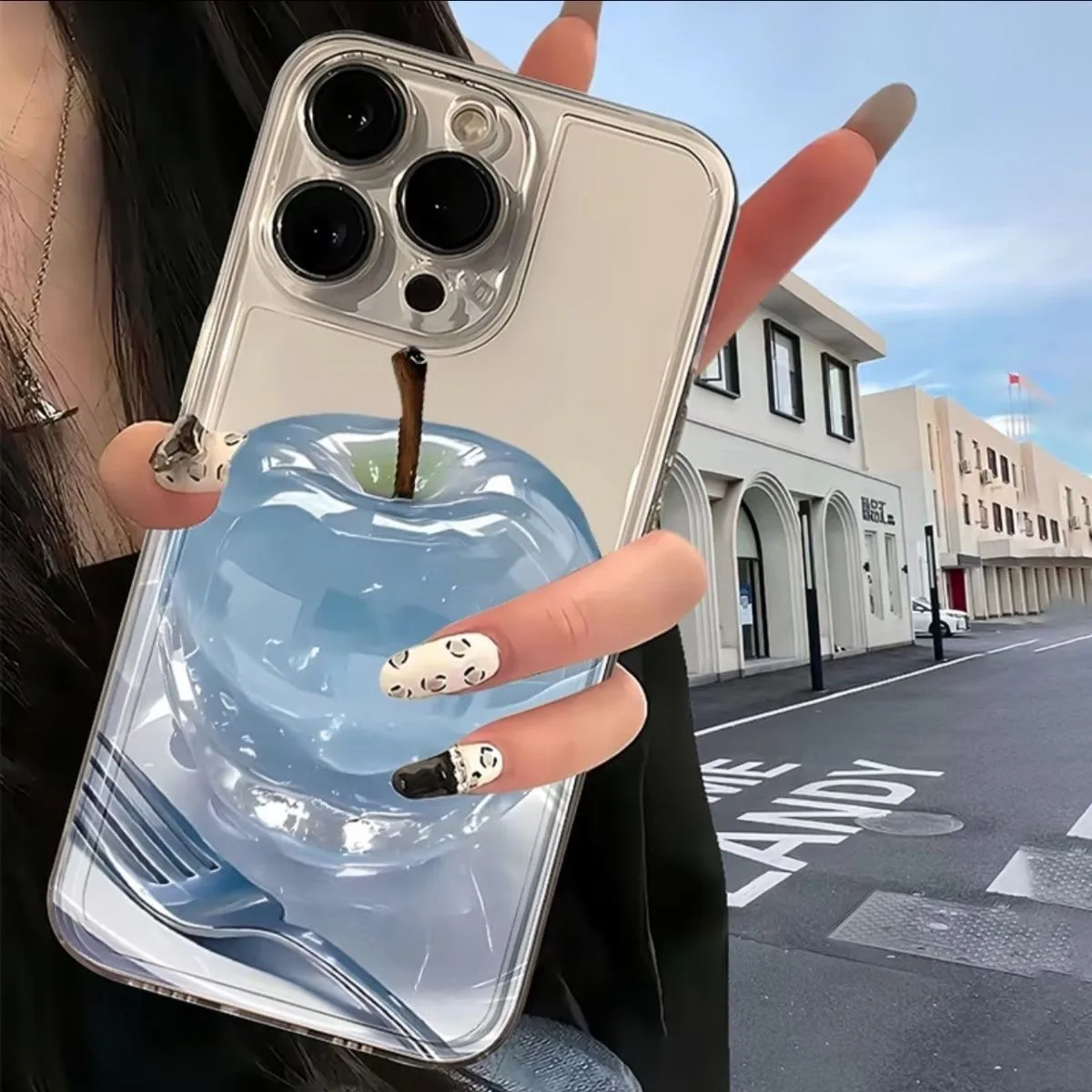 

3D Stereo Blue Apple Case For Samsung A02 A03 A10 A20 A50 A11 A31 A51 A71 A12 A13 A22 A32 A52 A72 A23 A33 A53 A73 Phone Case